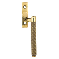 From The Anvil Brompton Knurled Locking Espagnolette Casement Window Handle - Right - Aged Brass