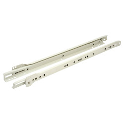 Klug Base Mount Drawer Runner - Single Extension - 300mm Length - 30kg - White
