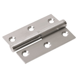 Lift-Off Butt Door Hinge - 75 x 53 x 2mm - Left Hand - Satin Stainless Steel - Pair