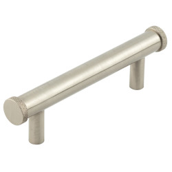 Hoxton by Frelan Wenlock 15mm Knurled T-Bar Cabinet Pull Handle - 96mm c/c - Satin Nickel