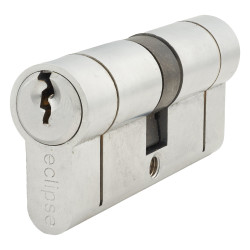 Eclipse 6 Pin 80mm Euro Double Cylinder - 40 + 40mm - Satin Nickel - Master Keyed