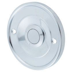 Carlisle Brass Round Bell Push - 64mm Diameter - Polished Chrome