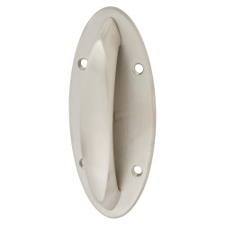 Eclipse Satin Stainless Steel Anti-Ligature Pinch Grip Door Pull Handle on Plate - 152 x 65mm