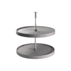 Emuca Full Tray Carousel Set - Cabinet Width 800mm - Grey Plastic