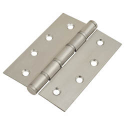 Washered Stainless Steel Butt Door Hinge - 100 x 76 x 2mm - Satin Stainless Steel - Pair