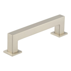 Burlington by Frelan Trafalgar 25mm Square D-Bar Cabinet Pull Handle - 128mm c/c - Satin Nickel