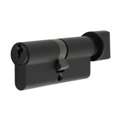 Eurospec 5 Pin 80mm Euro Thumbturn Cylinder - 40 Turn + 40mm - Matt Black - Keyed to Differ