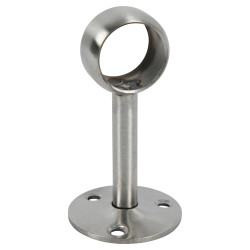 Rothley 25mm Hanging Rail Centre Bracket - Brushed Stainless Steel