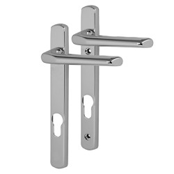 Carlisle Brass uPVC Solid Brass Multipoint Door Handle - 92mm c/c - Polished Chrome