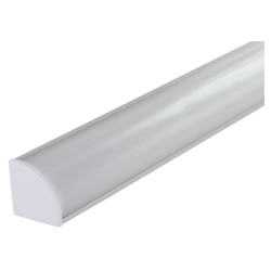 Integral LED Corner Surface Profile with Frosted Diffuser for LED Strip Light - 1000mm - Aluminium