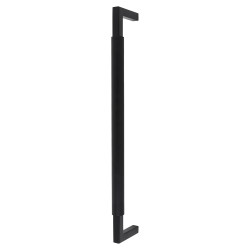 Hampstead Matt Black 25mm Knurled D-Bar Door Pull Handle - Bolt Fix - 450mm Centres