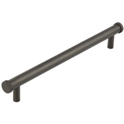 Hoxton by Frelan Thaxted 15mm Knurled T-Bar Cabinet Pull Handle - 224mm c/c - Dark Bronze