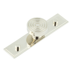 Hoxton by Frelan Murray Round Cabinet Knob on Stepped Backplate - 40mm Diameter - Polished Nickel