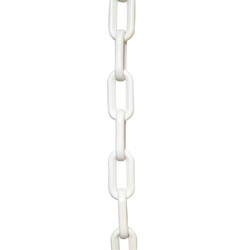 Plastic Chain - 6mm Link - 5m Length - White