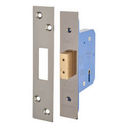 Altro Architectural 5 Lever Deadlock - 65mm Case - 44mm Backset - Black Nickel