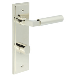 Burlington by Frelan Polished Nickel Fire Rated DIN Bathroom Door Handles - Westminster - Inner 2 - 200 x 55mm