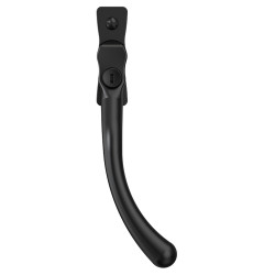 Mila Heritage Pear Drop Locking Espagnolette Casement Window Handle - Right Hand - Matt Black