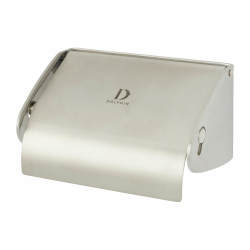 Dolphin Single Toilet Roll Holder with Flap - 70 x 135 x 98mm - Stainless Steel