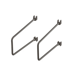 elfa Twin Slot Shelving System - Wall Upright Shelf Book End - 250mm Length - Graphite - Pack of 2