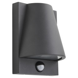 Forum Zinc Vesoul LED Domed Outdoor Down Wall Light with PIR - IP43 - Anthracite