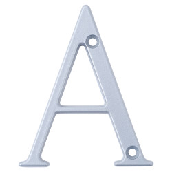 76mm Screw Fix Door Letter - A - Premium Satin Silver