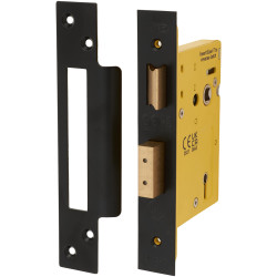 Altro Architectural 3 Lever Sashlock - 78mm Case - 57mm Backset - Square - Matt Black