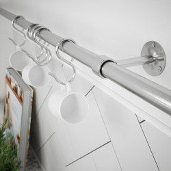 Rothley Kitchen Utensil Rail Kits - 19 x 1000mm - Brushed Silver