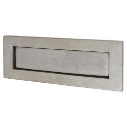 Olde Forge Plain Letter Plate - 254 x 90mm - Polished Iron