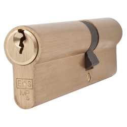 Touchpoint 5 Pin 95mm Euro Double Cylinder - 40 + 55mm - Polished Brass - Keyed to Differ