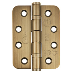 Eclipse Radius Ball Bearing Grade 13 Butt Fire Door Hinge - 102 x 76 x 3mm - Matt Antique Brass - Pair