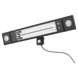 Forum Zink Blaze IP44 Wall Mounted Patio Heater with LED Lights and Remote Control - 1800W