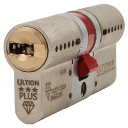 Ultion ALPS 3 Star PLUS Euro Double Cylinder - 35mm + 35mm - Satin Nickel/Brass - Keyed to Differ
