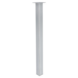 Square Worktop Support Breakfast Bar Table Leg - 60 x 870mm - Polished Chrome