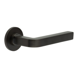CRES by Frelan Dark Bronze Sprung Fire Rated Door Handles on Round Rose - CR-104 Range