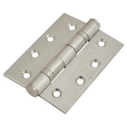 Arrone AR8180 Twin Ball Bearing Butt Fire Door Hinge - 102 x 76 x 3mm - 201 Satin Stainless - Pair