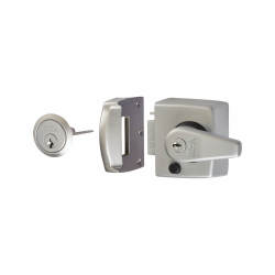 ERA Double Locking Nightlatch - 40mm Backset - Satin Chrome Case/Cylinder