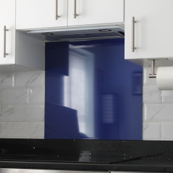 Altro Aluminium Kitchen Splashback - 900 x 750mm - Gloss Ultra Marine Blue
