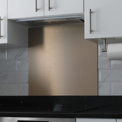 Altro Aluminium Kitchen Splashback - 600 x 750mm - Gloss Brushed Bronze
