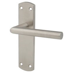 Altro Satin Stainless Steel Mitred Latch Door Handles - 172 x 44mm