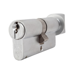 Eurospec 10 Pin 70mm Euro Thumbturn Cylinder - 35mm Turn + 35mm - Satin Chrome - Master Keyed