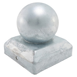 TIMCO Ball Fence Post Cap for 3"/ 75mm Posts - Zinc
