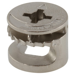 Rimless Cam Connector - 15mm Min Panel Thickness - Nickel Plated - Pack of 50