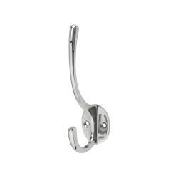 Heritage Brass Victorian Light Duty Single Hat & Coat Hook - 125 x 51mm - Polished Chrome