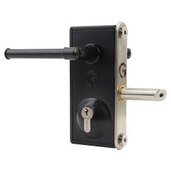 Gatemaster Superlock Bolt on Gate Latch Deadlock with Handle - 160 x 70 x 30mm - Black