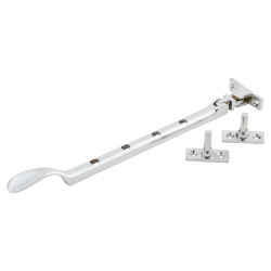 Altro Cast Victorian Casement Window Stay - 10"/250mm Length - Polished Chrome