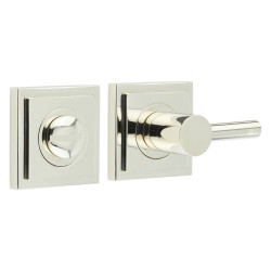 Burlington by Frelan Easy Turn & Release with Square Stepped Rose - 50 x 50mm - Polished Nickel