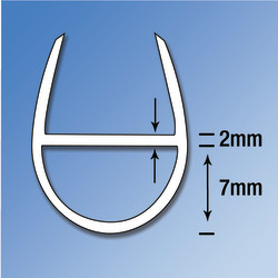 Altro Clear PVC Shower Seal - Bubble Seal - Suits 10mm Glass