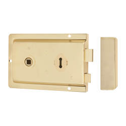 Altro Flanged Rim Sashlock - 155 x 105mm - Brass