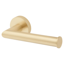 Hampstead Knurled Toilet Roll Holder - 140 x 65 x 57mm - Satin Brass