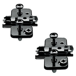 Blum CLIP Cruciform Cabinet Mounting Plate - Expando - 0mm Spacing - Steel - Black Onyx - Pair